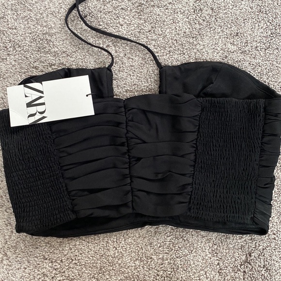 NWT Zara satin halter crop top, size Large - Picture 4 of 4